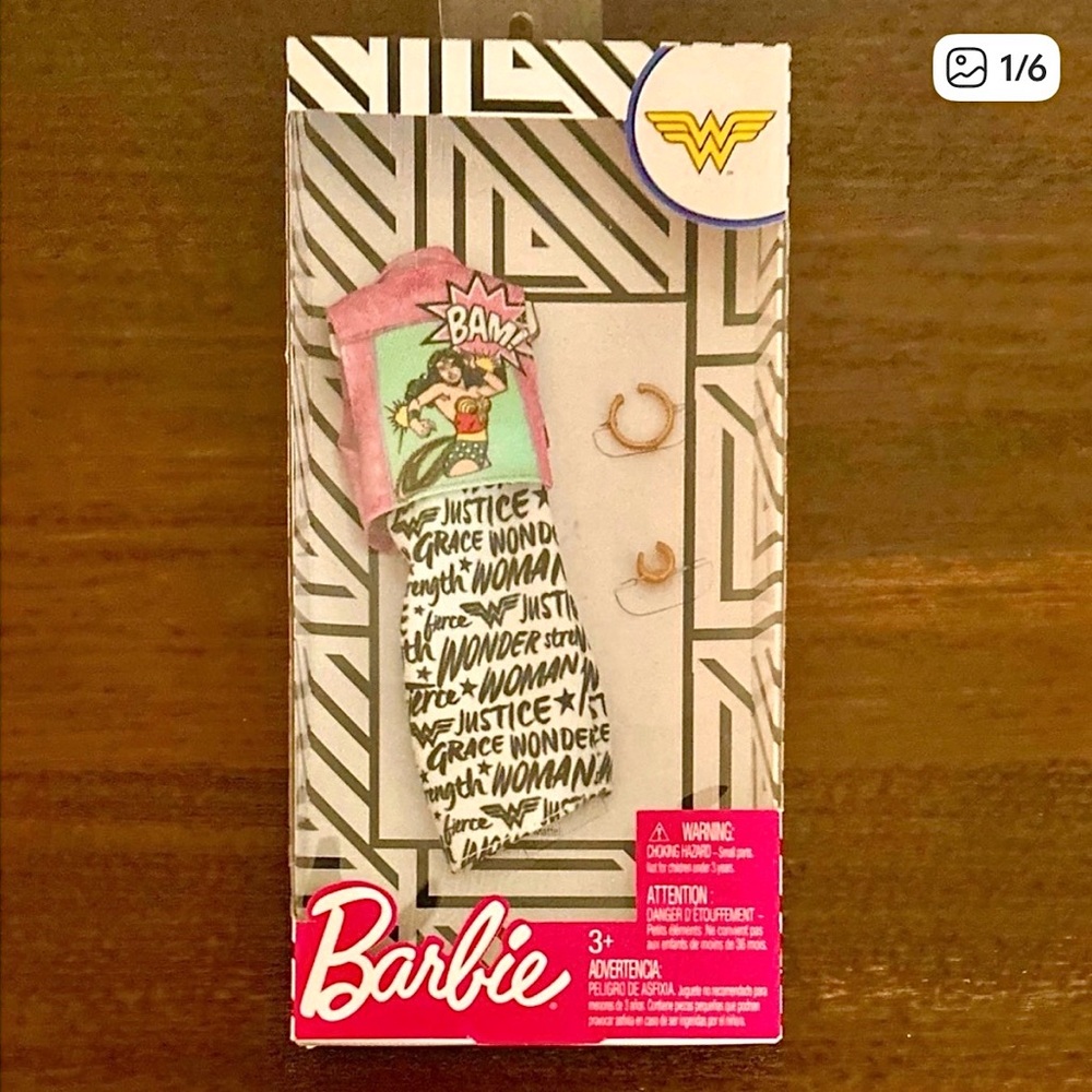 Barbie Wonder Woman Graphic Dress Fashion Pack DC Comics FXK84 NIB